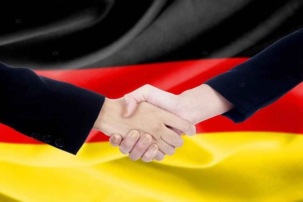 Handshake with German Flag